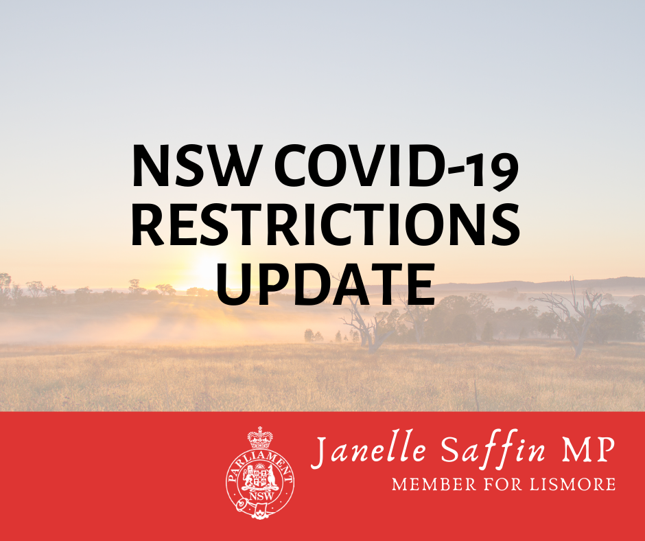 Nsw Covid 19 Restrictions Update Janelle Saffin Mp